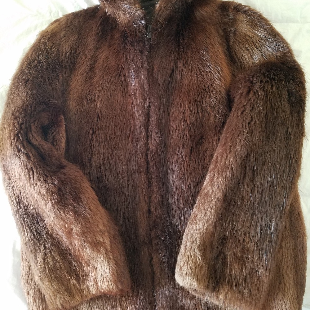 Real beaver fur coat